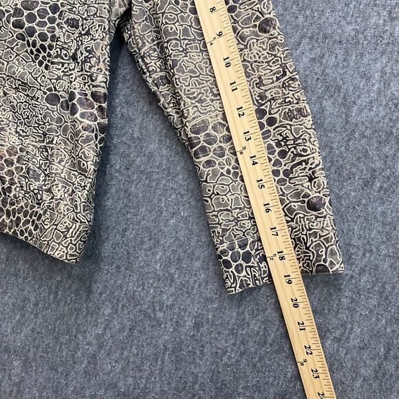 Ruby Rd. Women's 14 Animal‎ Print Button-Up Jacket Blazer Textured Pattern - Picture 4 of 8